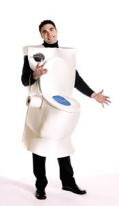 Halloween costumes walking toilet