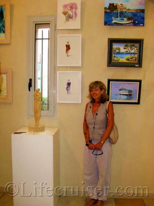 Artist at Ollioules Art Exhibition August 2009, France, Copyright Lifecruiser.com