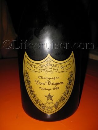 Dom Perignon Champagne bottle, Vintage 1999, France, Copyright Lifecruiser.com