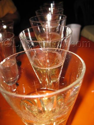 Dom Perignon Champagne glasses, Vintage 1999, France, Copyright Lifecruiser.com