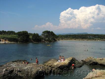 Beach rocks at Gaou Isle, France