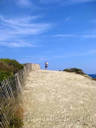 Pierre on top of road at Gaou Isle, France