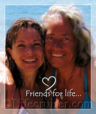 Mrs Lifecruiser and Claudie - friends for life, Provence, France, Copyright Lifecruiser.com