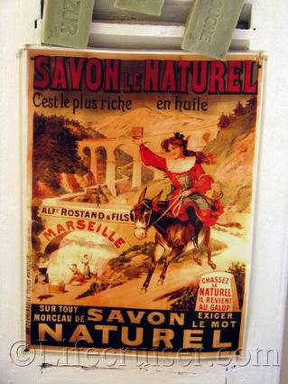 Vintage Savon Naturel Poster, Provence, France, Copyright Lifecruiser.com