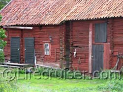 Swedish red old barn