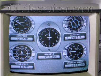 Flight instruments on flight monitor Airbus A330-300, Palma flight, Photo by Lifecruiser