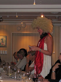 Tor's daughter as the Toastmaster speaking at Annas birthday