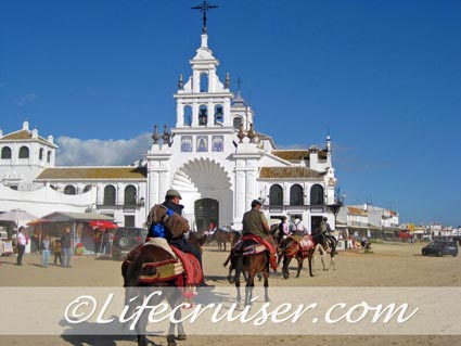 Romeria San José romero's at El Rocio church, Photo by Lifecruiser