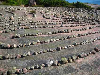 Swedish Easter Island Blue Virgin Labyrinth