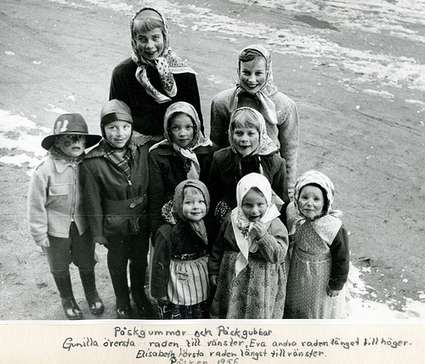 Swedish Easter Witches Vintage Photo