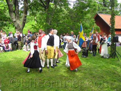 Midsummer Celebrations in the Midsummer meadow at Bromma Church 2009, Sweden, Photo Copyright Lifecruiser.com