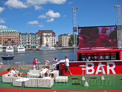 Bar at Skeppsbron, Volvo Ocean Race, Stockholm, Photo Copyright Lifecruiser.com