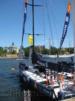 One of the Ericsson boats at Skeppsbron during Volvo Ocean Race, Stockholm, Photo Copyright Lifecruiser.com