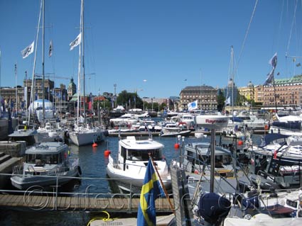 Visiting boats at Skeppsbron during Volvo Ocean Race, Stockholm, Photo Copyright Lifecruiser.com