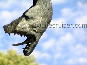 Dragonhead part of a statue