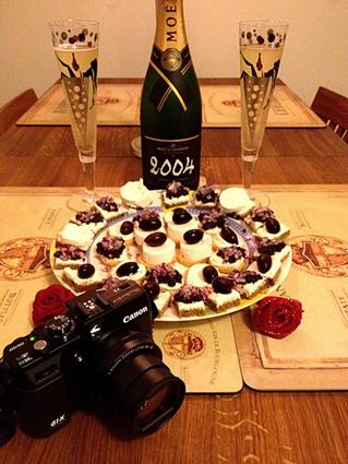 Canon G1 X with Moet Chandon Champagne