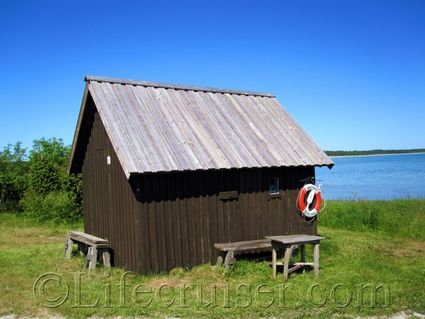 Fårö island, brown fishing cottage