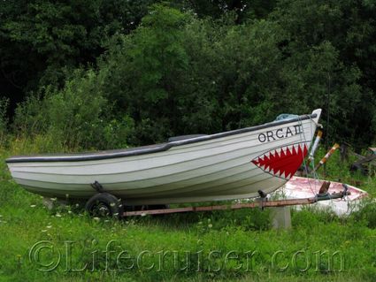 Faro shark boat. Gotland, Sweden