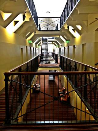 Finland: Katajanokka jail hotel hallway, Helsinki