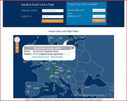 FlightAware flight tracker, useful travel tool