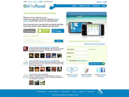 On The Road To Travel Tool Application Homepage