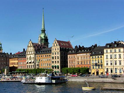 Sweden, Stockholm Old Town Waterfront