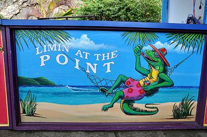 St Thomas Island: Paradise Point Sign